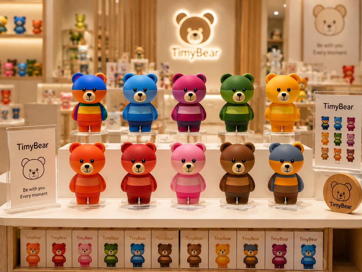 TimyBear 角色家族展示空间的未来概念示意